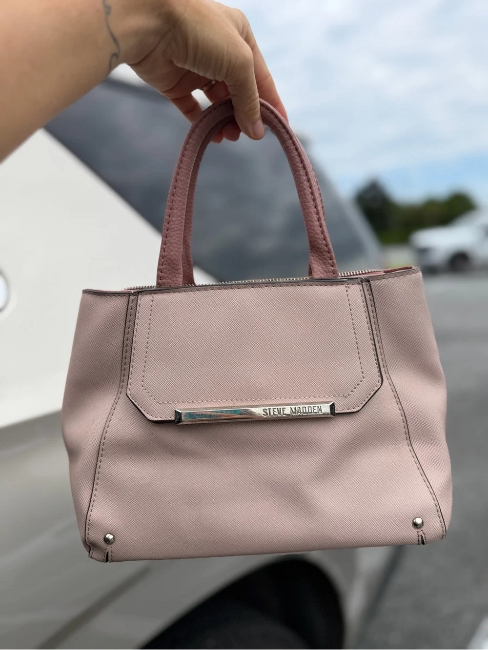 Steve Madden Dusty Rose Top-Handle Satchel